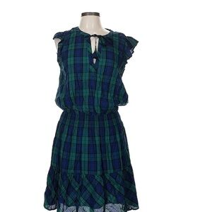 Vineyard Vines Blue and Green Plaid Mini Dress
